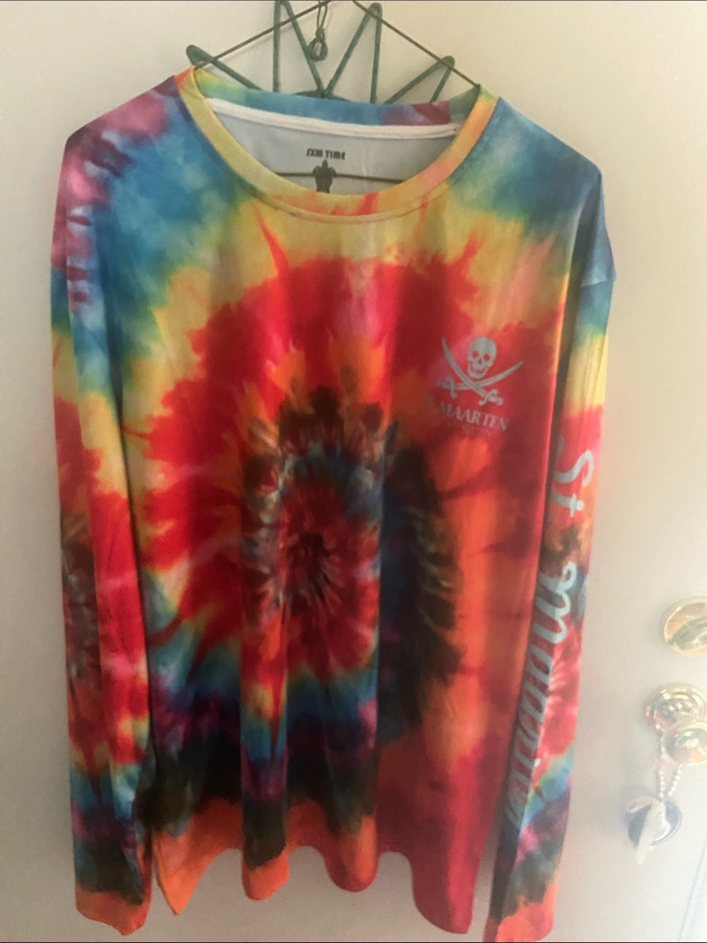 Salt Life Kids Tie-Dye Long Sleeve Shirt - Red, Blue, Yellow, Green